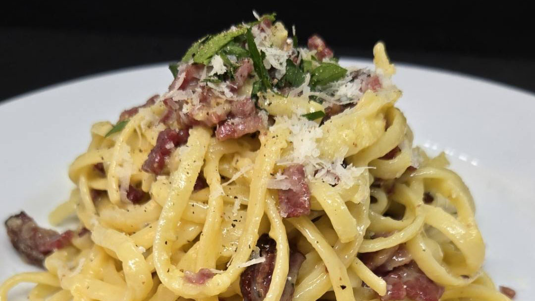 Beef Bacon Carbonara